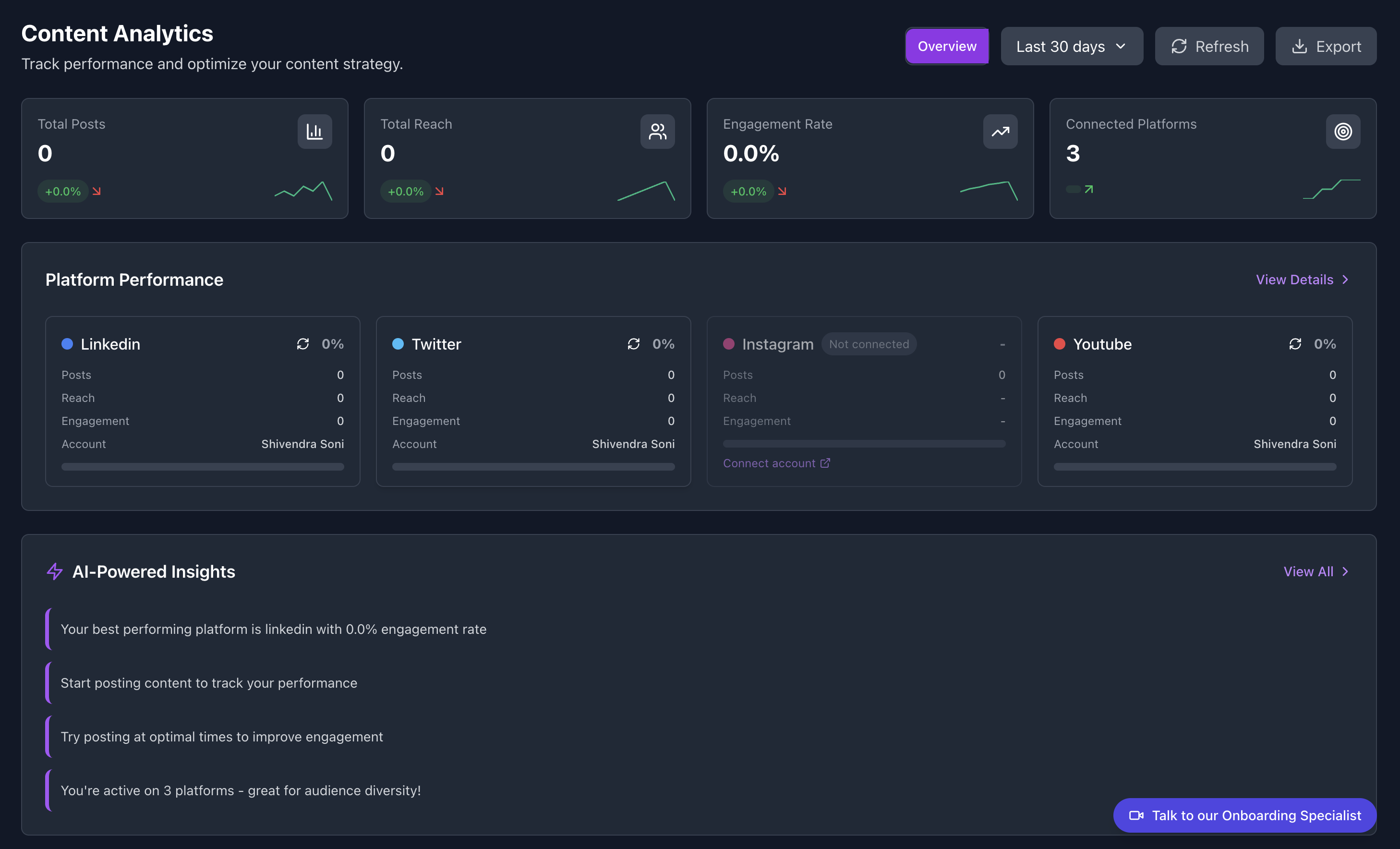 Analytics Dashboard